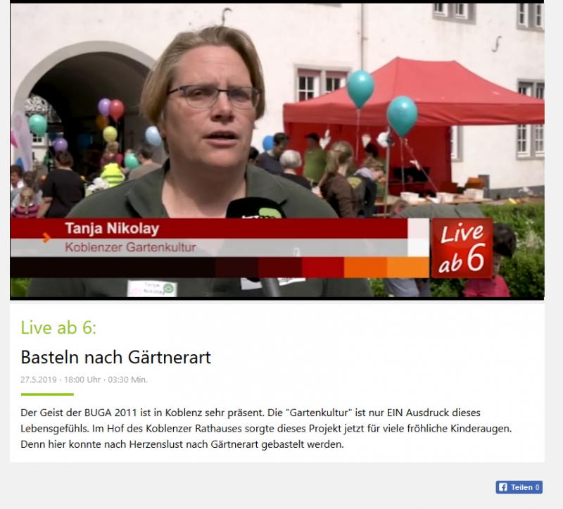 Screenshot aus dem Beitrag von TV Mittelrhein
